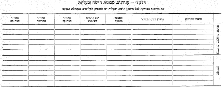 טופס פנקס כללי — המשך